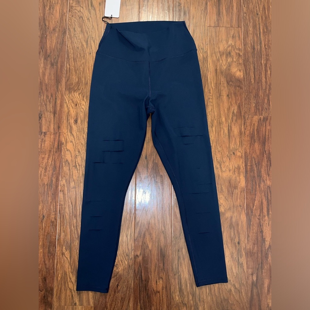 🧘🏽‍♀️NWT Alo High-Waist Warrior 7/8 Leggings in Rich Navy - Sz Medium